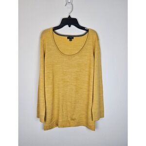 The Limited Mustard Yellow Long Sleeve Scoop Neck Sweater Top Women's XL